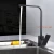 Import Factory Direct Kitchen Mixer Sink Tap Black Square Kitchen Faucet from China