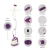 Import Factory directly supply best seller purple vertical clothes garment steamer with water tank from China