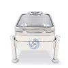 factory hot sale 304 buffet server food warmer chafing dish stainless steel catering equipment chafing dish glass top