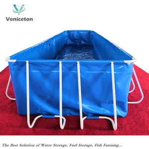 Factory Price 9m Length PVC Water Park Game Equipment Rectangle Metal Frame Swimming Pool