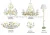 Import Factory price flower 8 lights living room iron decor chandelier from China