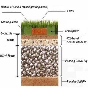 Factory price interlocking recycled plastic pavers grass lawn grid