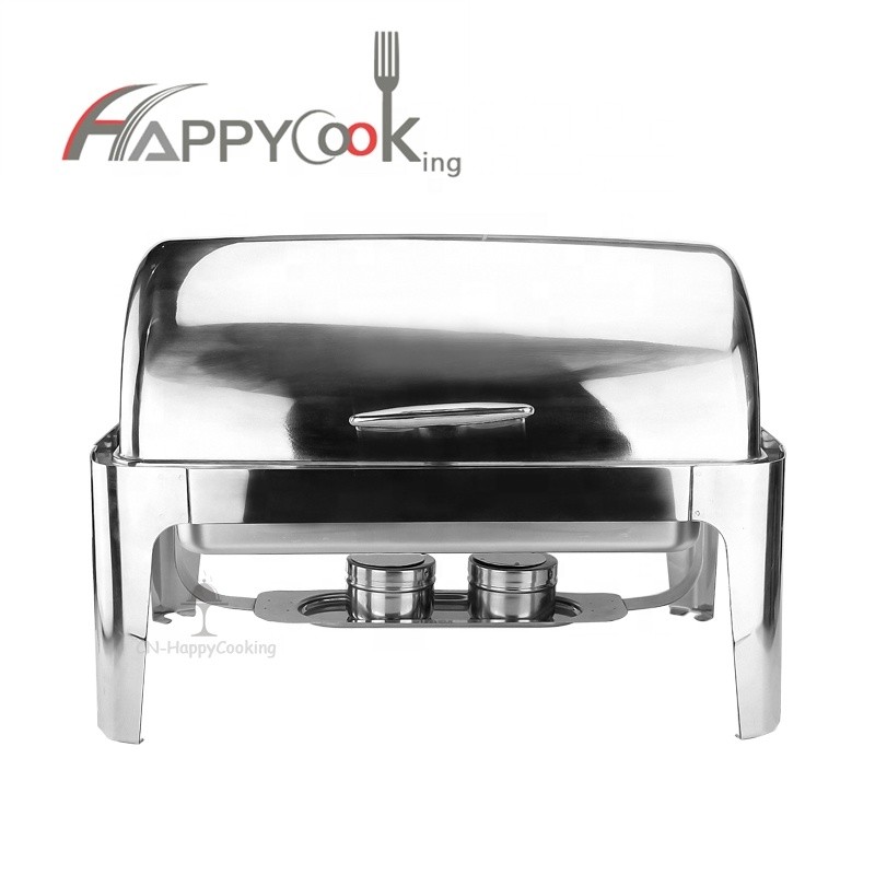 Factory supply stainless steel roll top chafing dish for sale