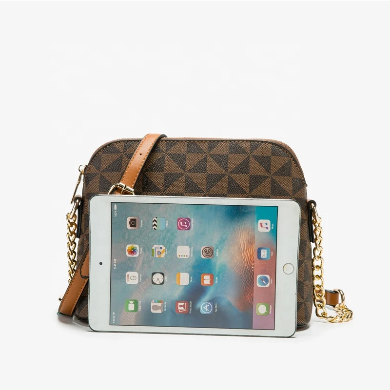 Fashion brown mini handbags PVC shoulder bag