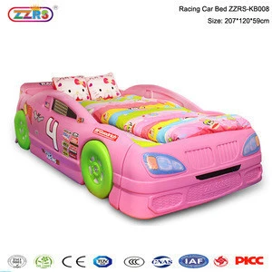 fashion children furniture comfortable plastic bed kids race car bed