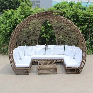 Fashion design lounge cushions outdoor wicker rattan day beds