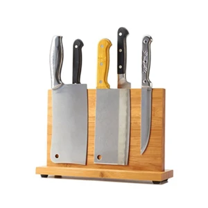 Fashion Design ODM OEM Wholesale Home Kitchen Knife Block Stand Universal Bamboo Knife Holder