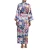 Import Fashion lady printed soft sleepwear long satin womens nightgown from China