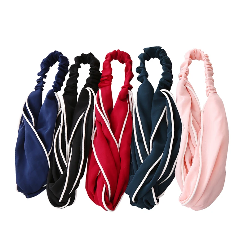 Fashion Lazy pajama style head wraps elastic Silk  headband for Women hair accessories accesories for woman headbands for women