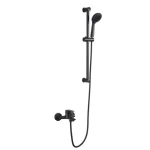 fashion matte black shower set Wall Mounted Single Handle Oil Rubbed Black Matte Black Bath Shower Faucet Set