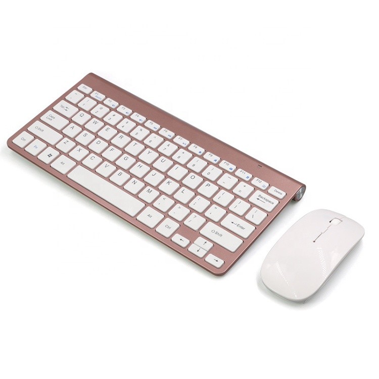 Fashion wholesale ultra thin wireless keyboard and mouse combo set