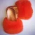 Import Fashionable Lady Fur/ fox fur Slide golden Slippers /pu soft slipper from China