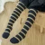 Import Fashionable Sweet Child Striped Black, White and Gold Tights Hosiery Girls Pantyhose Socks Accessory from China