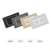 Fiko American Standard Wall Switch and Socket Made of Aluminum Alloy with Type a+C Charge Ports Suitable for Home/Hotel Light Switch and Power Outlets