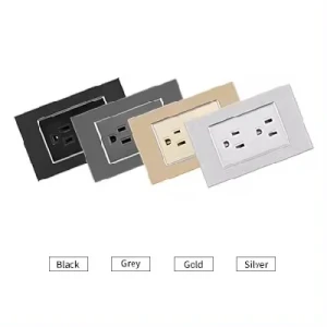 Fiko American Standard Wall Switch and Socket Made of Aluminum Alloy with Type a+C Charge Ports Suitable for Home/Hotel Light Switch and Power Outlets