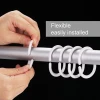 Flexible Bathroom Rod C shaped White Plastic Shower/Window Rings for Curtain Hooks Bed Curtains