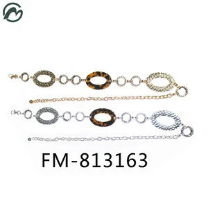 FM branding High Quality Metal Chain Belt, Women Waist Belts Chain