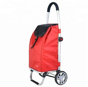 Foldable cheap hand cart folding two wheel Aluminum tube shopping trolley