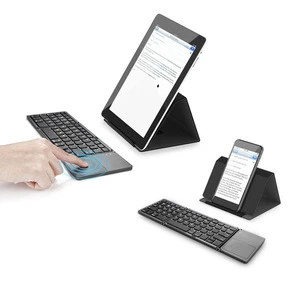Foldable Keyboard wireless Keyboard with Touchpad Rechargeable for Windows Android Tablet Smartphone Surface