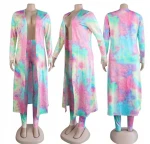 Foma Dresses Women fall clothing Lady elegant Printed long coat leggings two piece set boutique clothing