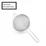 Food Grade Mesh food Strainer Flour Sifter Sieve Fine Mesh Stainless Steel Colander Strainer