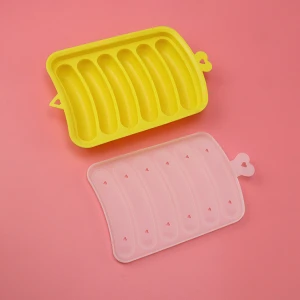Food supplement Sausage Silicone Mold DIY Hot Dog Handmade sausage mould 6 in1 Kitchen Cooking Making Hot Dog tool