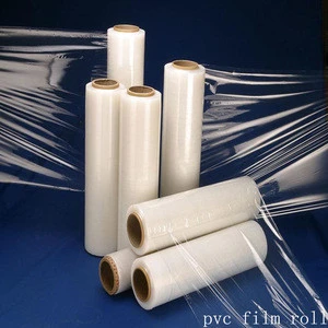 Food wrap material soft transparent clear twist cling shrink pvc film roll price