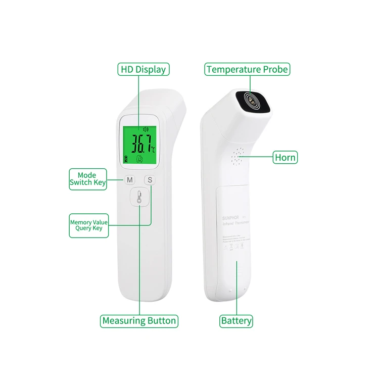 Forehead Ear Infrared Thermometer Hand-Held Forehead Thermometer Non-Contact