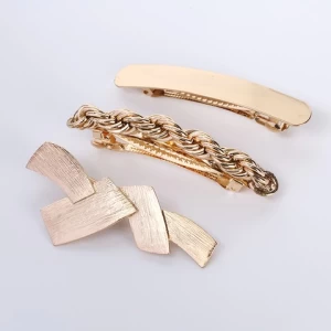 France Style Trendy vintage and elegant hair barrettes Gold Barrettes Metal Hair Clips Hairpins Women Hair Accessories