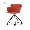 Free Sample  Wholesale Simple Style French Red Modern Plastic Office Chair/Chair Office Plastic