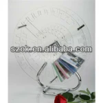 freestanding acrylic clear carousel dvd cd display racks