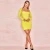 Import FS0092D 2019 Sexy bright colour women transparent long sleeve dress from China