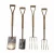 Import FSC ash wood handle stainless steel spade and fork garden tools from China