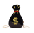 Import Funny Embroidery Dollars Shape Crossbody bags Laser Ladies Chain Shoulder dollar sign bag Women Handbags from China