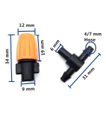 Garden Mirco fogger Plant Lawn Irrigation Farmland Watering Dripper Sprayer Sprinkler 4/7 mm hose connection nozzle