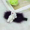 Girls Hair Clip Hair Accessories Gift Artificial Rabbit Fur Ball Clips Hair Band Clip Ponytail Holder