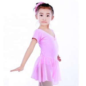 Girls tutu Dress Cotton Korean Short-Sleeved Chiffon Ballet Dance tutu Skirt For Children