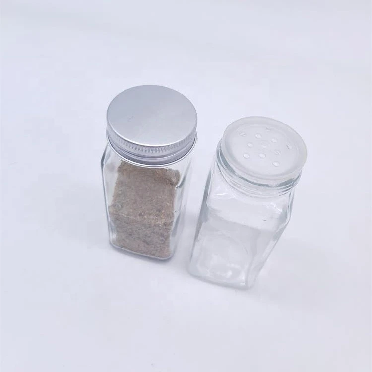 Glass Spice Jars/Bottles 4oz Empty Square Spice Containers