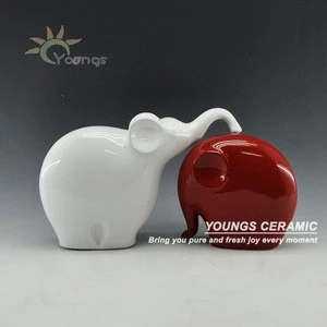Glazed Elephant Ceramic For Home decoration And Gift