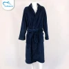 Good price promotional 100% polyester plain dyed towel bathrobe