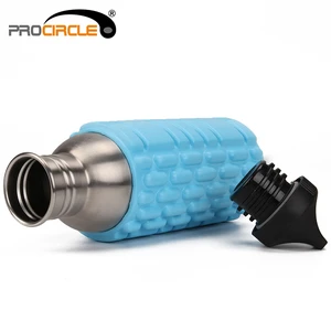 Gym Accessories Stainless Steel Sports Massage EVA  Foam Roller Water Bottle