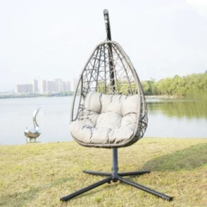 HC06 Hot Sell best outdoor hanging chair Rattan Egg Chairs Leisure Wicker Patio Swing