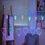 Heart Curtain Light 138LED Warm White  For  Wedding Decoration Home Decoration Accessories