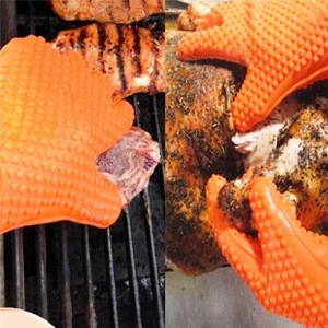 Heat Resistant Silicone Oven Glove Kitchen BBQ Grilling Cooking Gloves And Silicone Rubber Gloves Oven Mitts