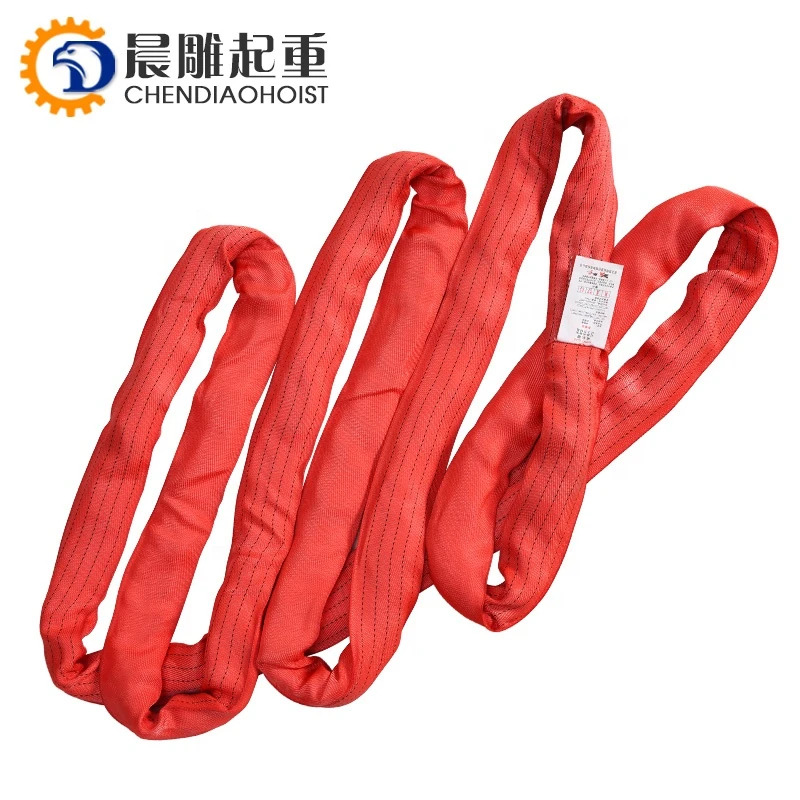 Heavy Duty Soft Round Lifting Textile Sling/Webbing Sling with Safety factor 6:1 7:1