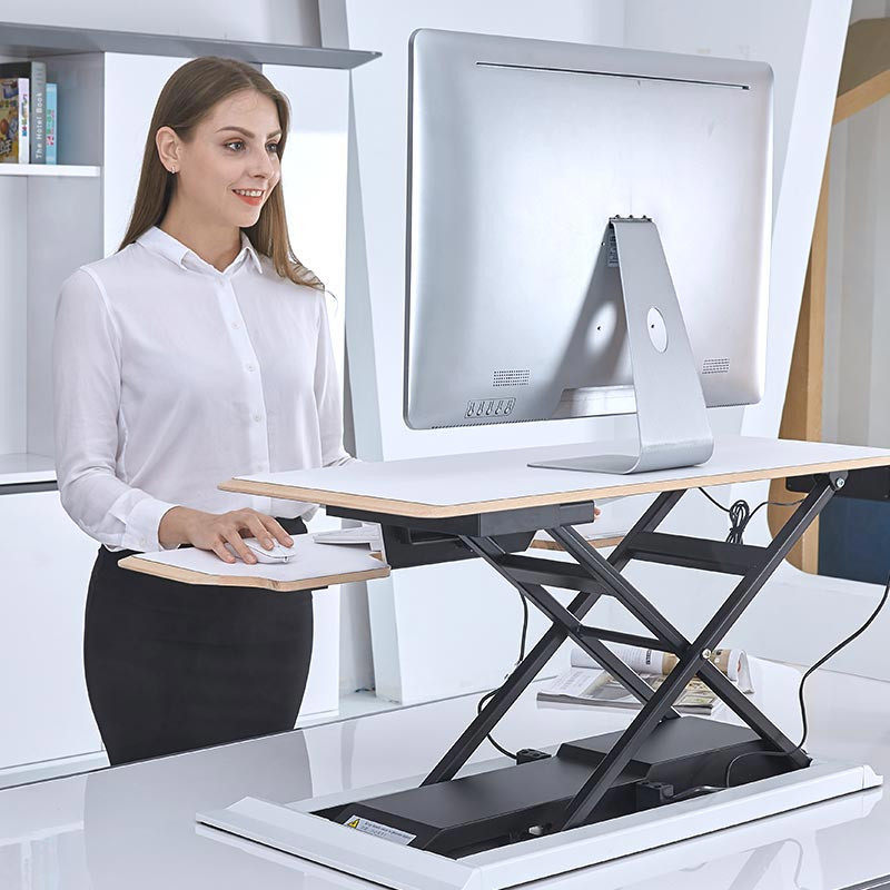 Buy Height Adjustable Standing Desk Stand Up Laptop Table Compact ...