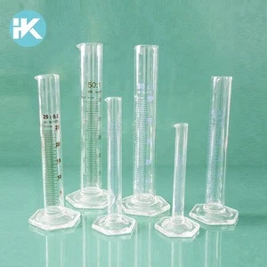 Hexagonal Base glassware laboratory Glass measuring graduated cylinder