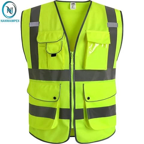 Hi viz safety vest factory supply work wear high visibility reflctive safety vest