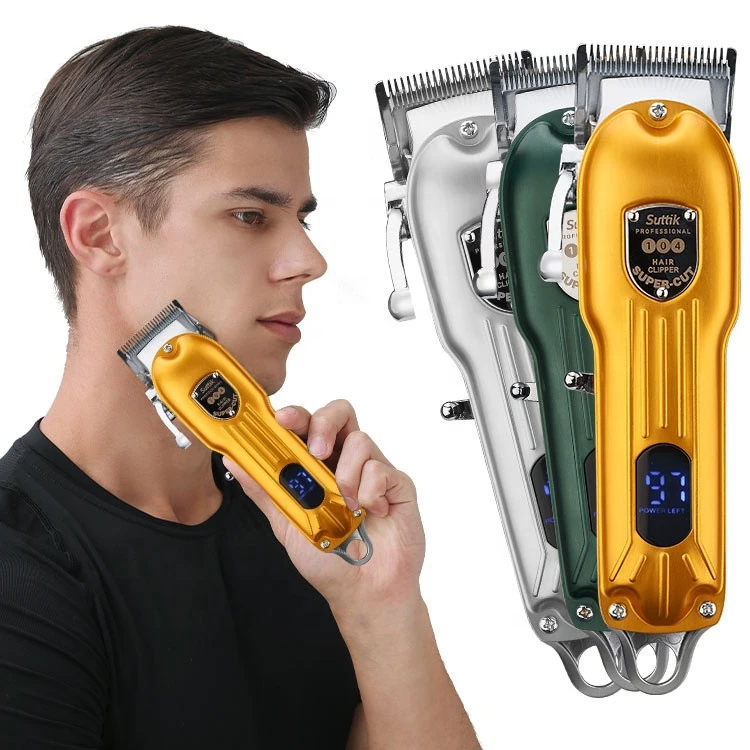 High Battery Life Professional Wireless Hair Clipper Barber All Metal Electric Hair Clippers Salon Men Hair Trimmer HT7107