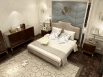 High end Comfortable Double Leather Bed,Modern Solid Wood Furniture Bedroom Set
